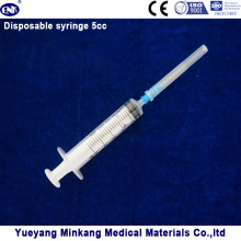 3 Teile Medizinische Einweg-Plastikspritze mit Nadel (5ml)